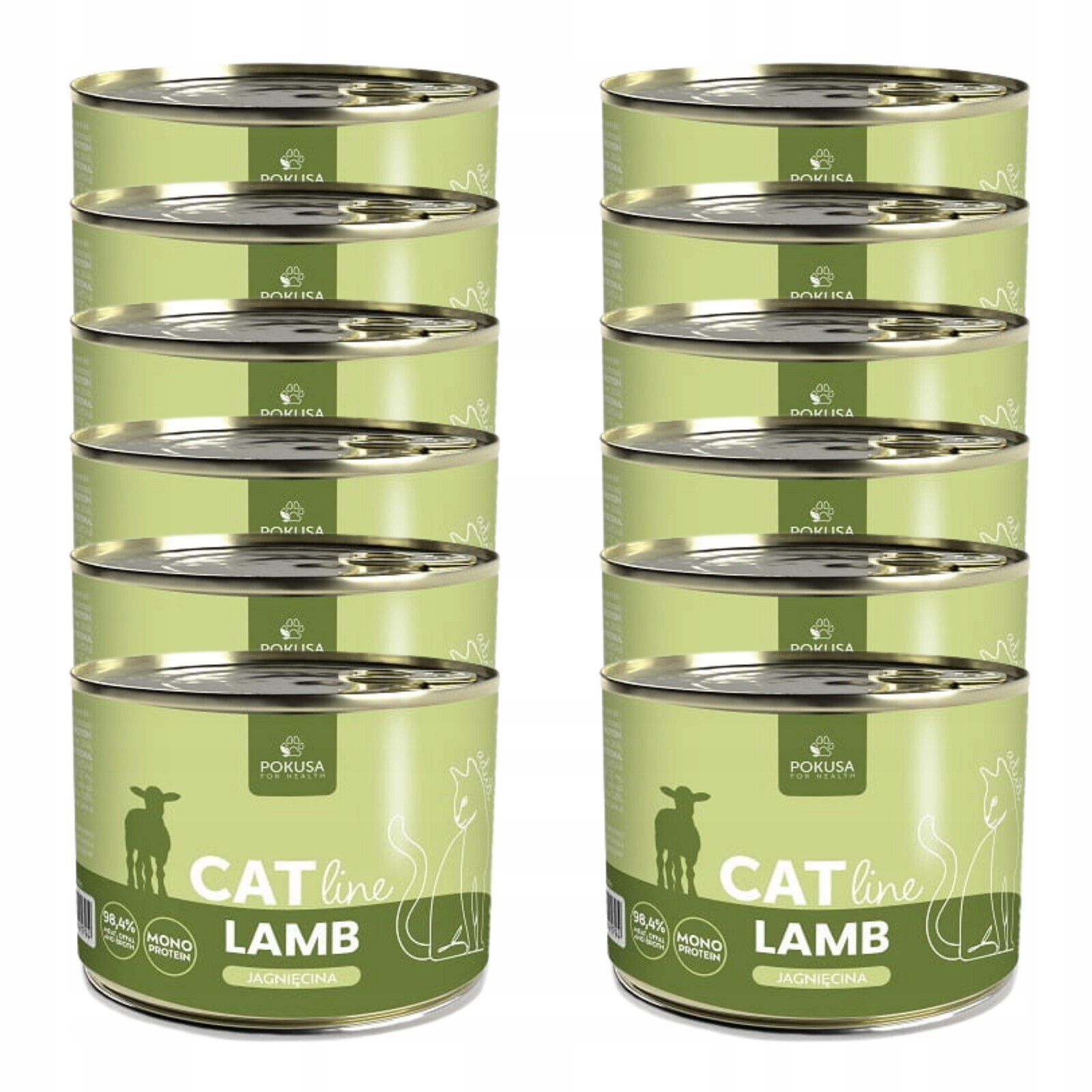 Pokusa CatLine krmivo pro kočky pro kočky Jehněčí 18x200g Set