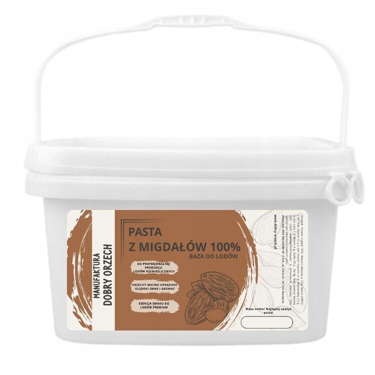 Mandlová pasta 100 % – pro výrobu zmrzliny 10 kg Dobry Orzech