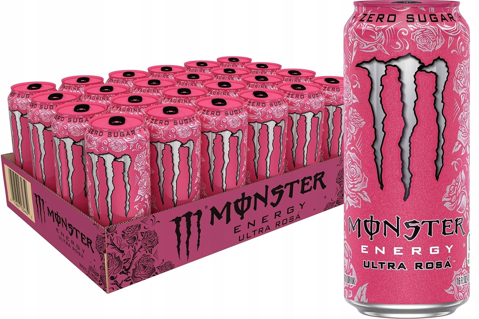 Sycený nápoj Monster Ultra Rosa 500 ml Zero Cukru x12