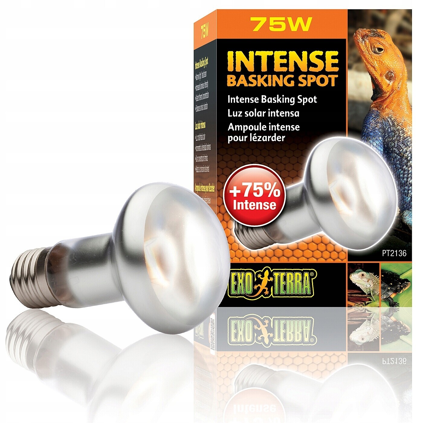 Topná Žárovka Do Terária Plazů A Ještěrek Želvích Hadů 75W E27 Uv
