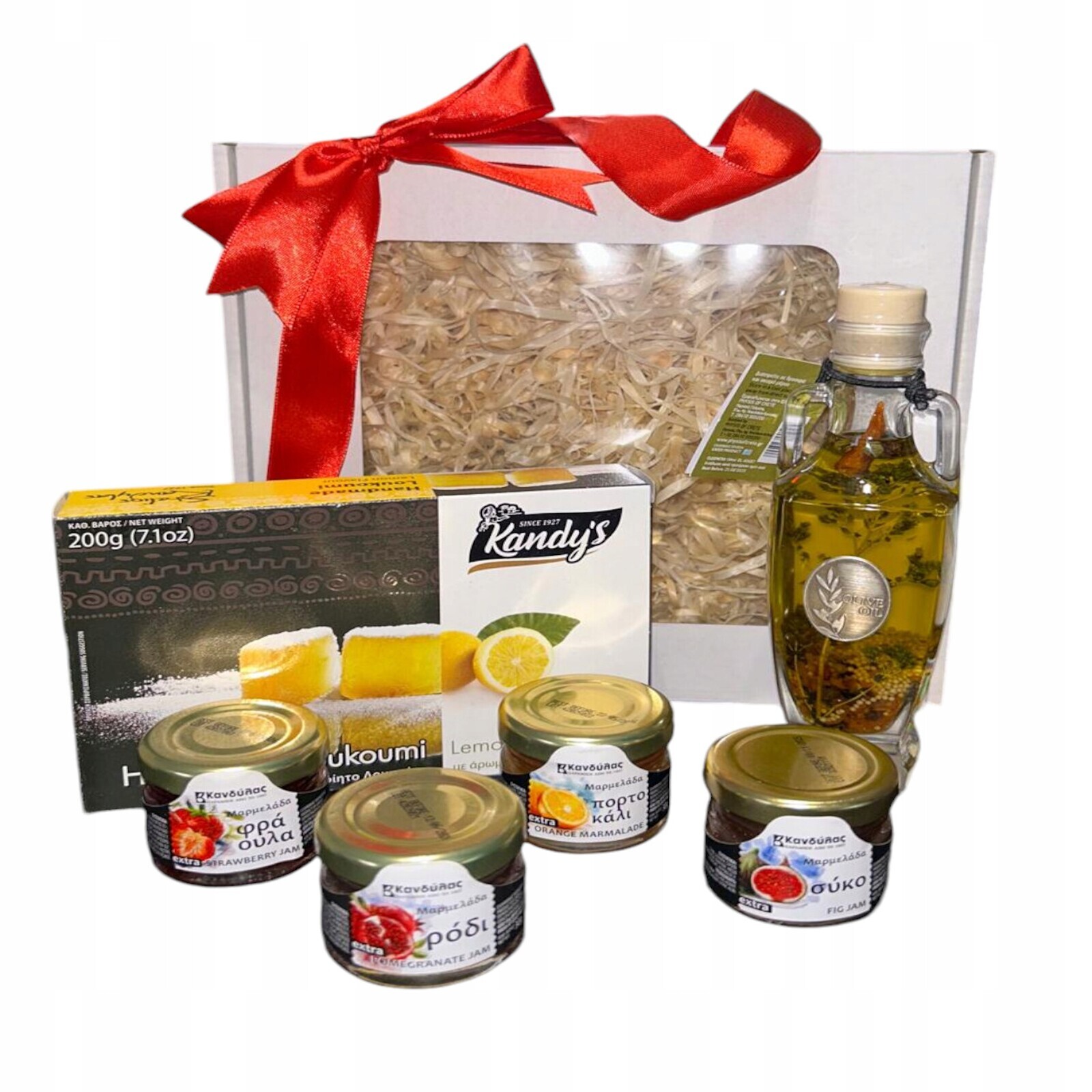 Dárek k Narozeninám Jmeniny Sada Produkty Řecké Džemy, Olej, Želé