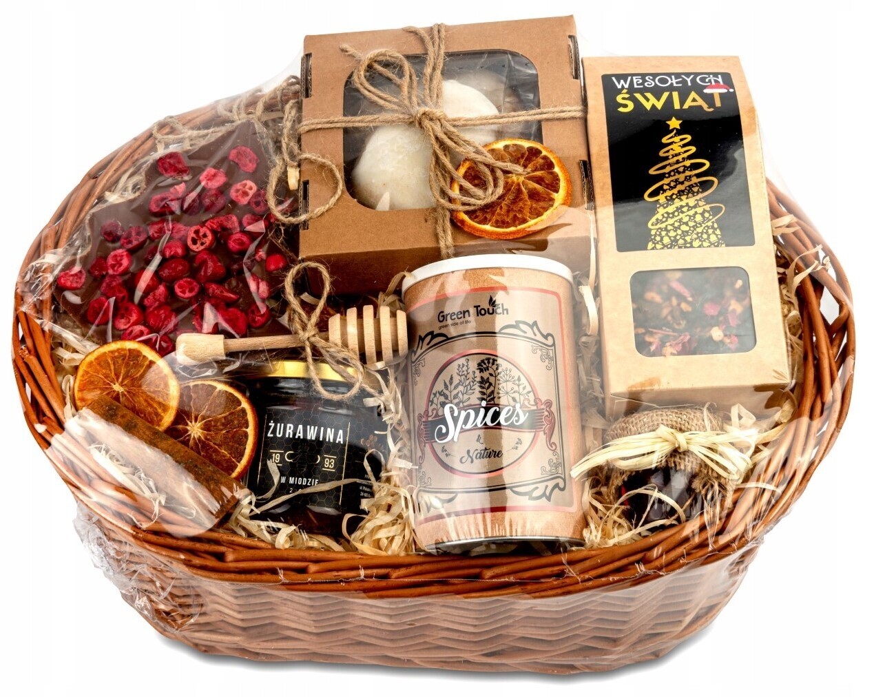 Dárkový Koš Sada Čaj Med Velký Hotový Dárek K Vánocům Perníky