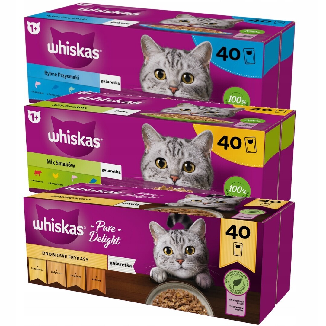 Whiskas Adult 120x85g Mokré Krmivo Pro Kočky Mix Chutí v želé
