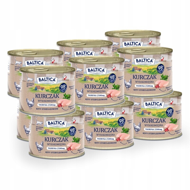 Baltica Chutě regionů Kuřecí 12x185g krmivo pro dospělé kočky