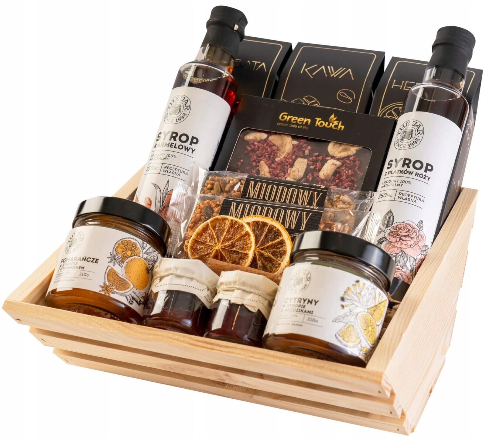 Dárková Krabička Přírodní Sada Čajů Káva Konfitrury K Narozeninám