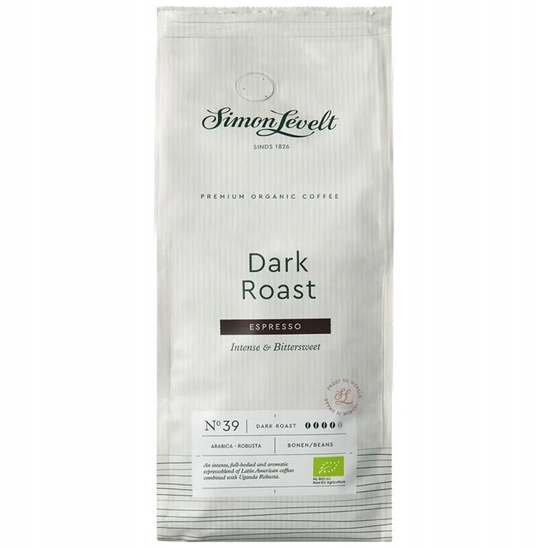 Káva Dark Roast zrnková 500 g Simon Lèvelt Bio