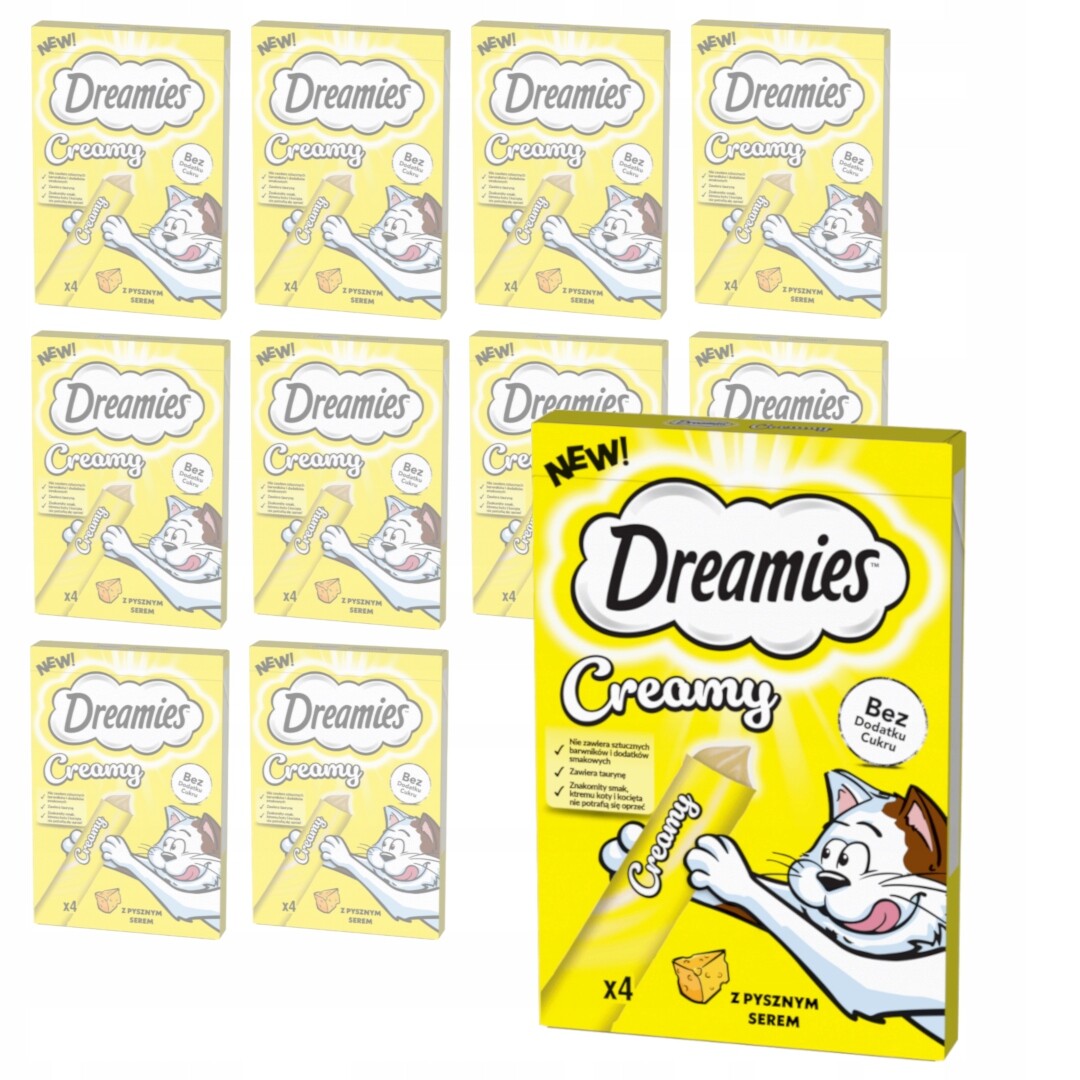Dreamies Creamy 11x40g Krémová Pamlsek pro kočky se sýrem