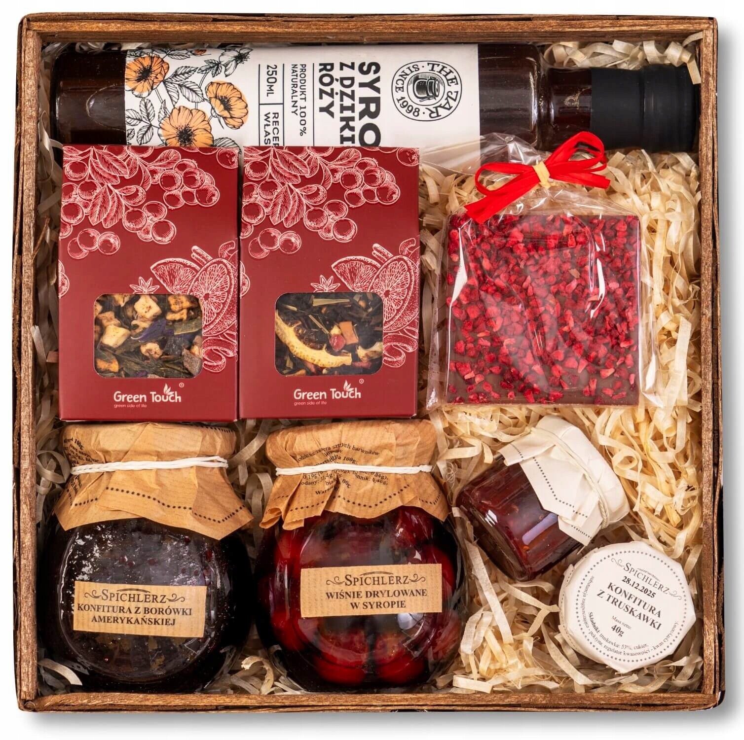 Dárkový Koš Čajový Set Džemy Čokoláda Sirup Džemy Narozeniny