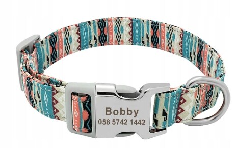 Obojek pro psa s gravírováním Váš Nápis! Krásné vzory! 3 velikosti! Adresář