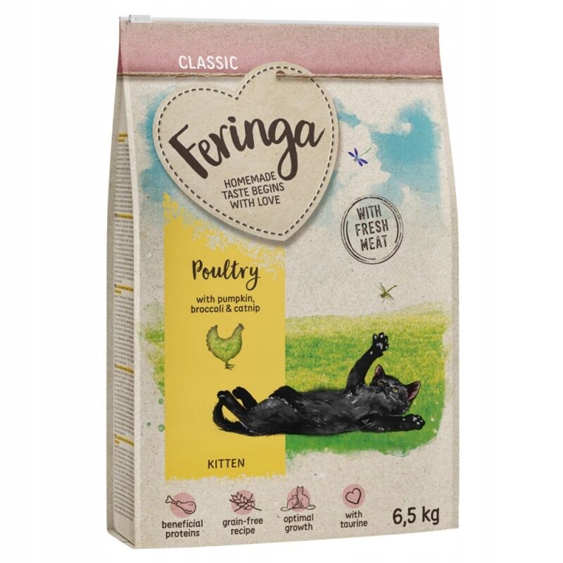 Suché bezobilné Krmivo pro koťata Feringa Kitten Drůbež 6,5 kg