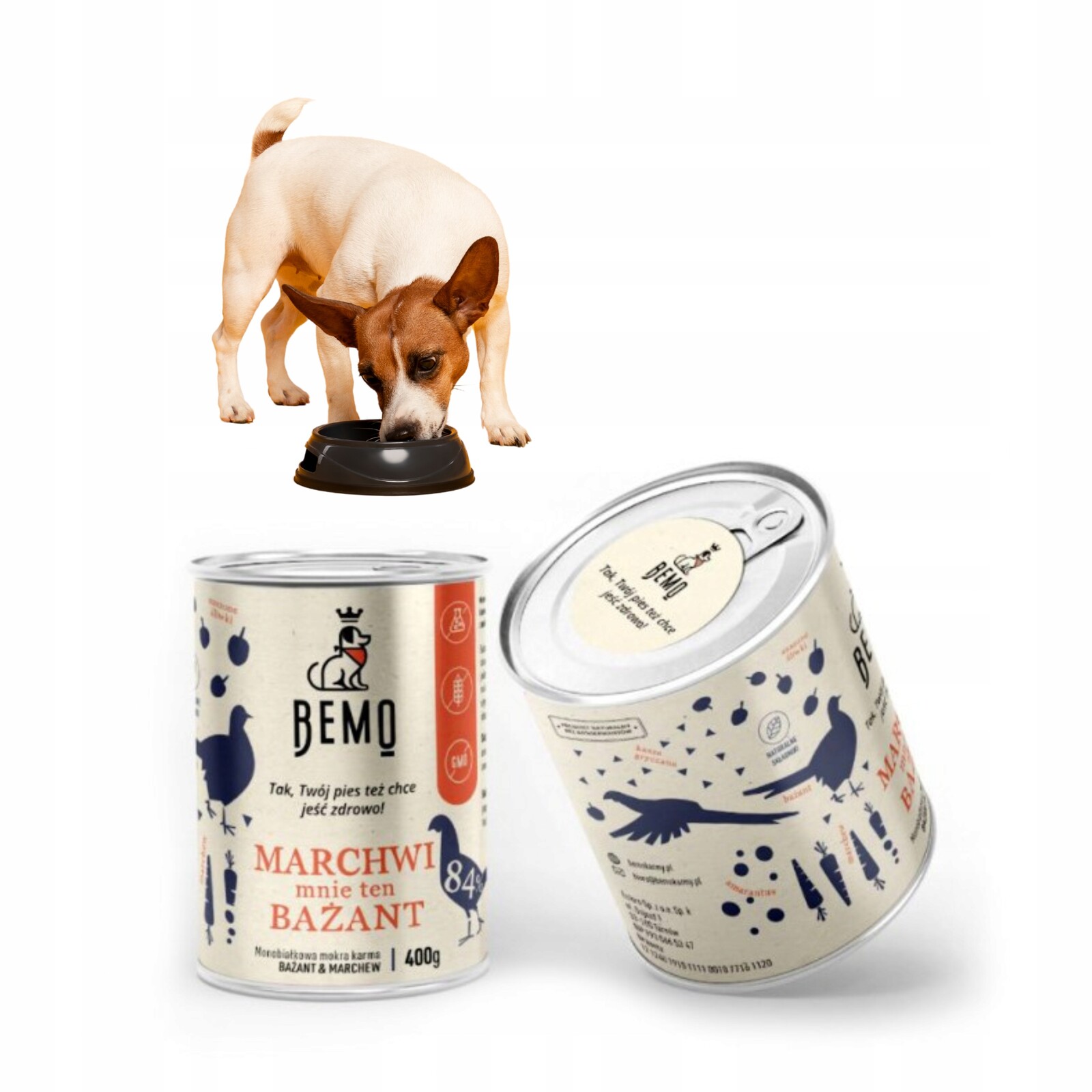 Krmivo pro psa mokré Bemo Mrkve Mě Ten Bažant 6x800g konzerva monoproteinová