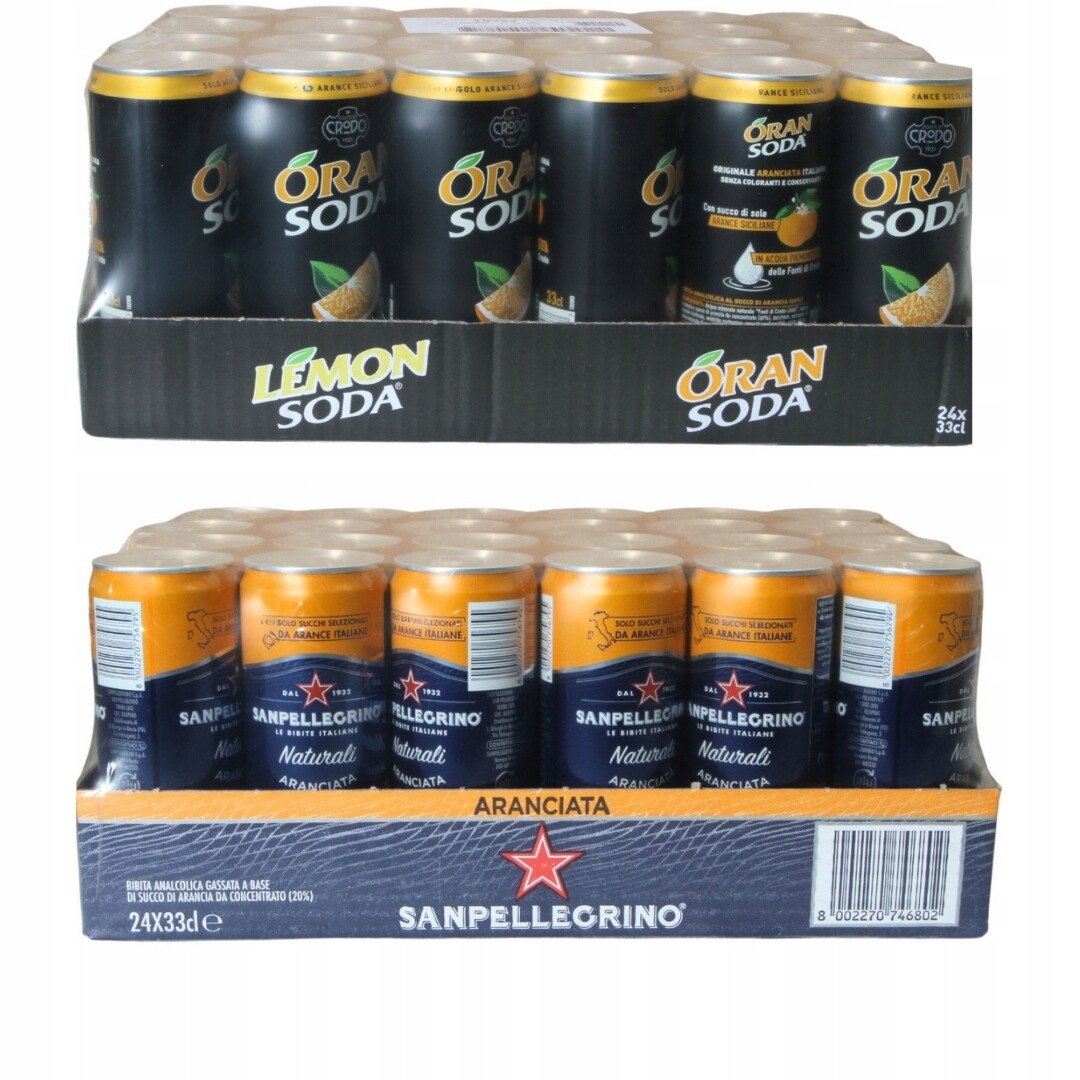 Sada sycených nápojů plechovka 48x330ml San pellegrino & Fondi Di Crodo