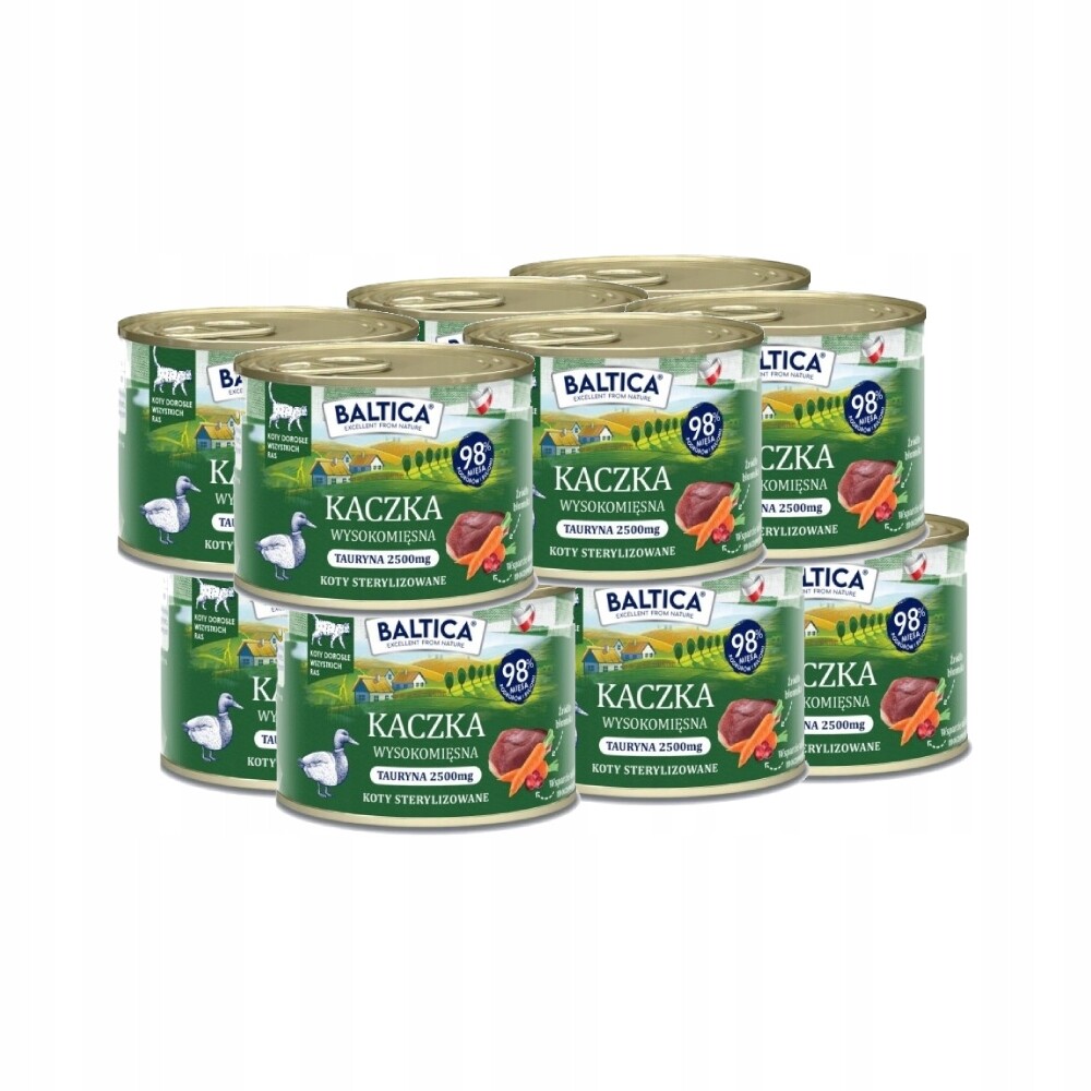 Baltica Chutě regionů Kočka Kachna 12x185g krmivo pro dospělé kočky