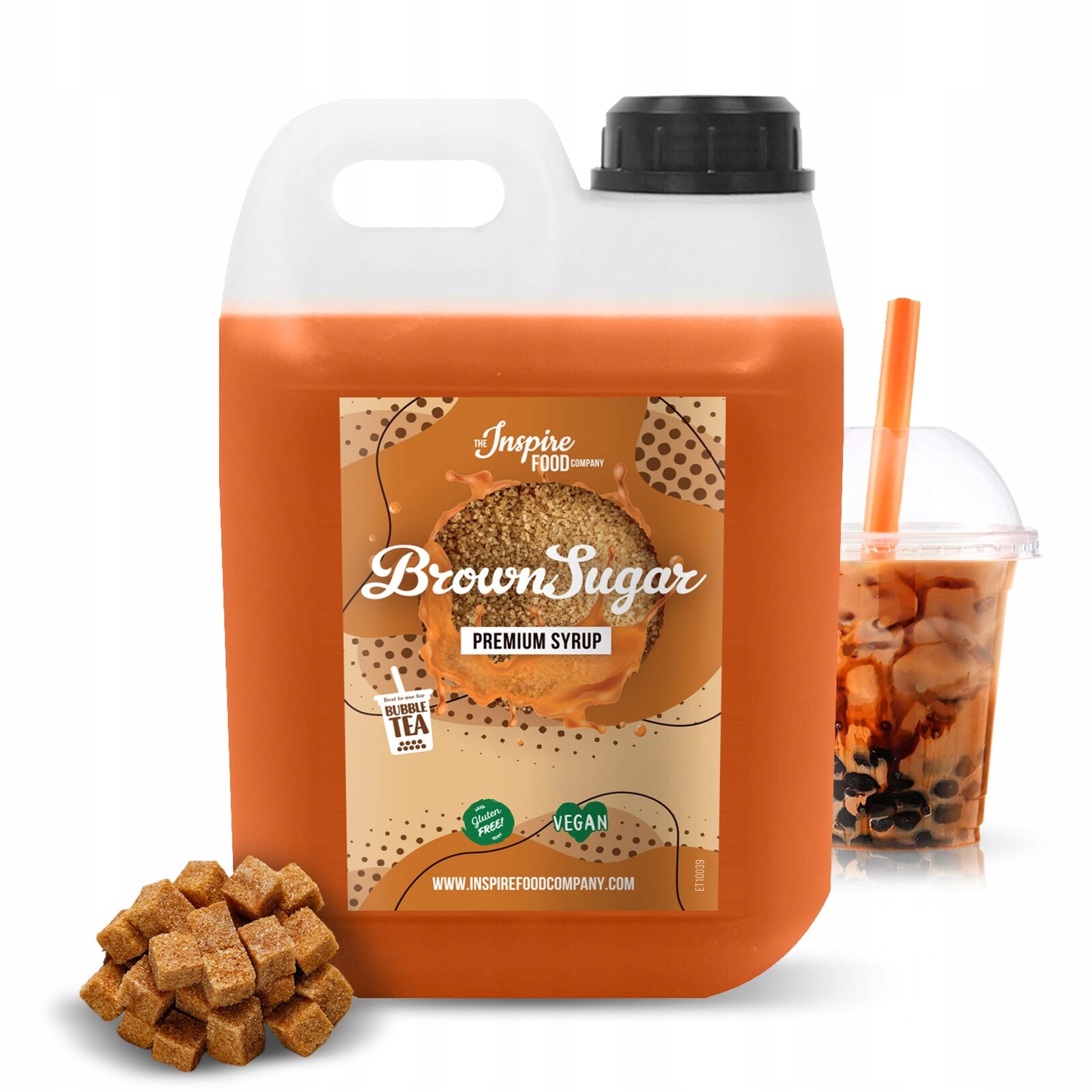 Sirup do bubble tea kávy, barmanské nápoje 2000 ml Cukr Brown Sugar