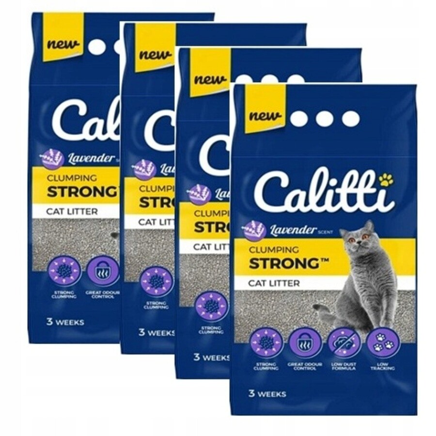 Bentonitové stelivo levandulové Calitti Strong Lavender 4x5L