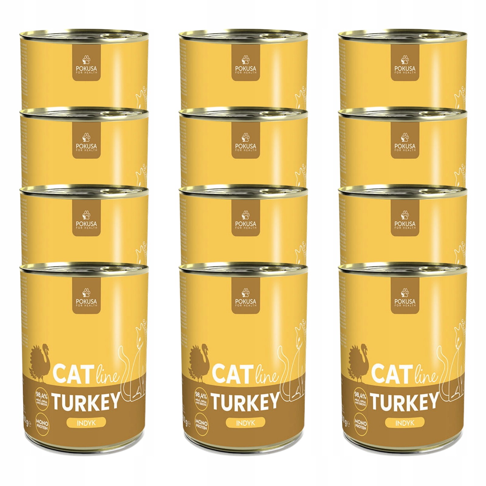 Pokusa CatLine krmivo pro kočky pro kočky Krůta 12x400g Set