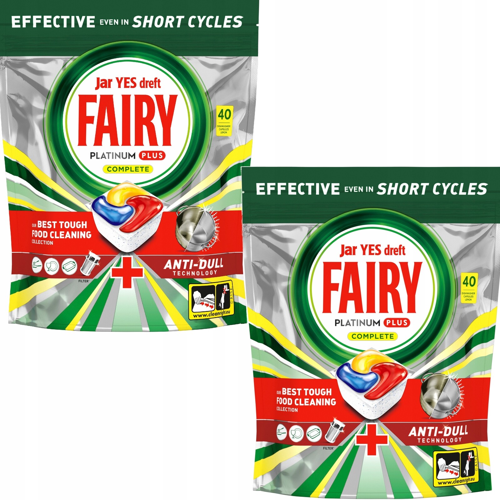 Fairy Platinum plus kapsle do myčky nádobí Lemon 80 ks