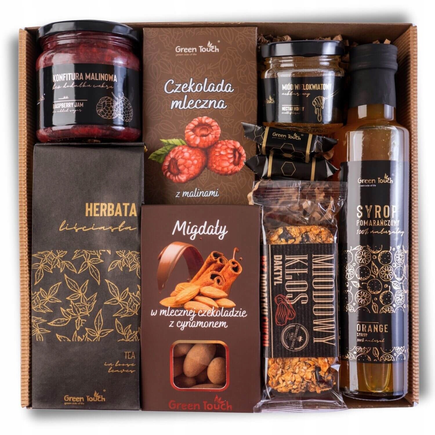 Dárkový Koš Sada Čaj Sirup Sladkosti Mandle K Narozeninám Dárek