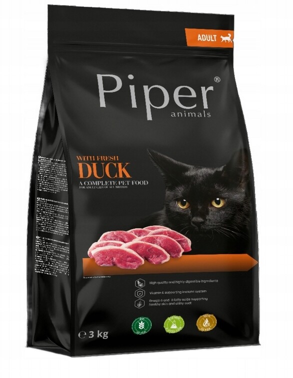 Krmivo suché pro kočky Dolina Noteci Piper kachna 3 kg