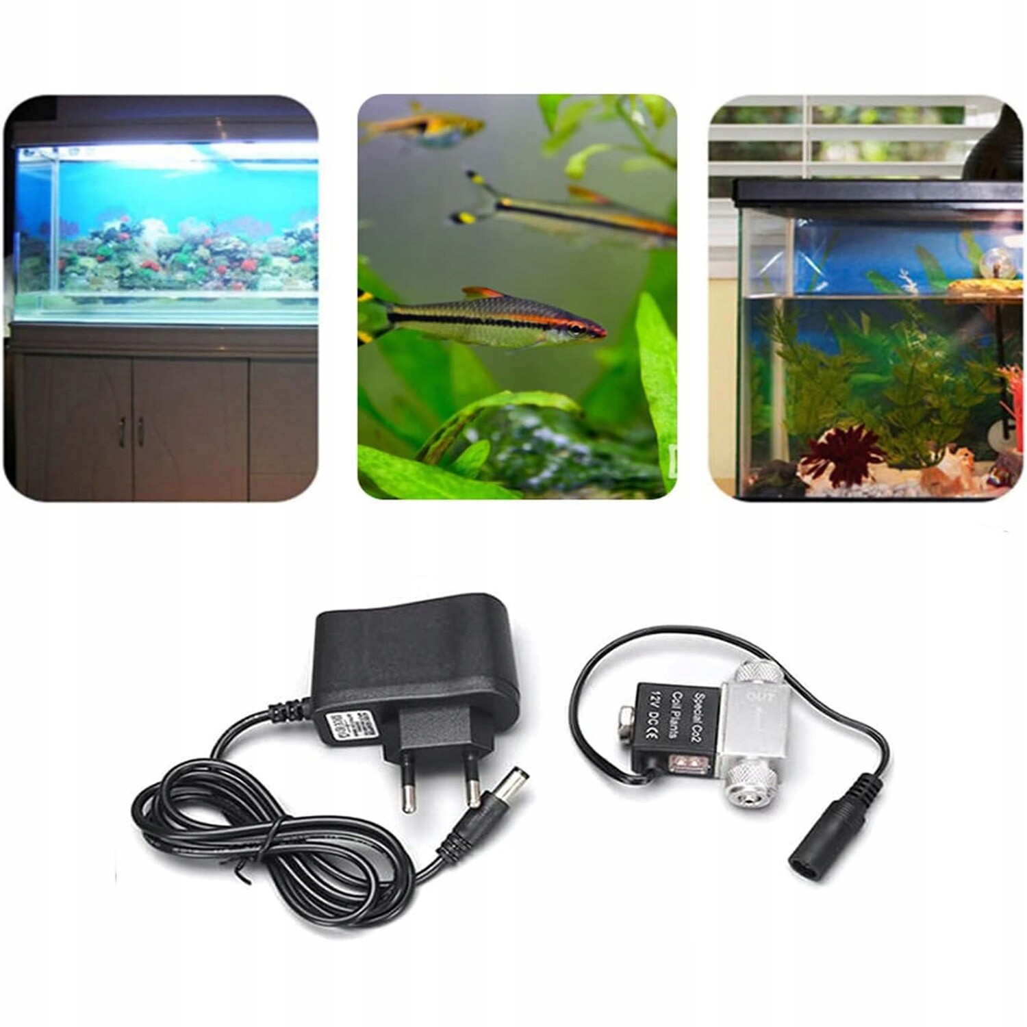 CO2 elektromagnetický ventil pro akvárium 12V DC pro vodní rostliny