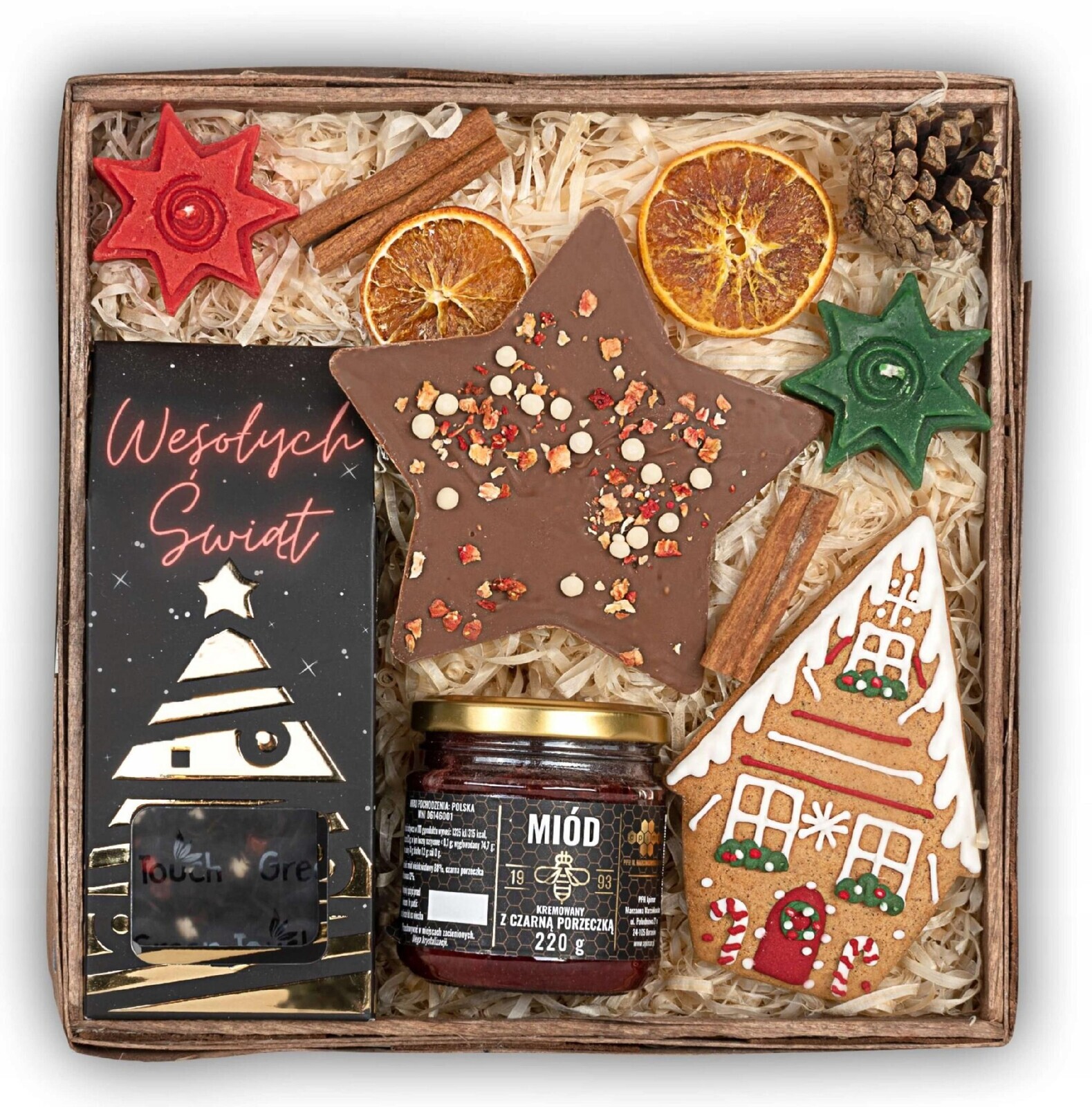 Dárkový Koš Vánoční Dárek Sada Čaj Čokoláda Perník Vánoce