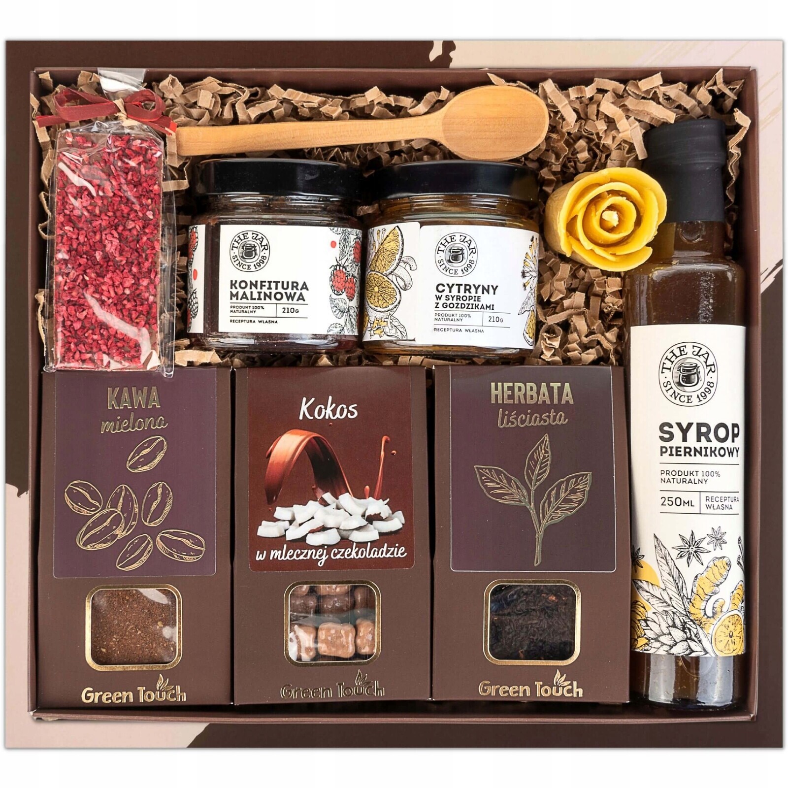 Dárkový Koš Sada Čaj Káva Sladkosti Čokoláda K Narozeninám Svatba