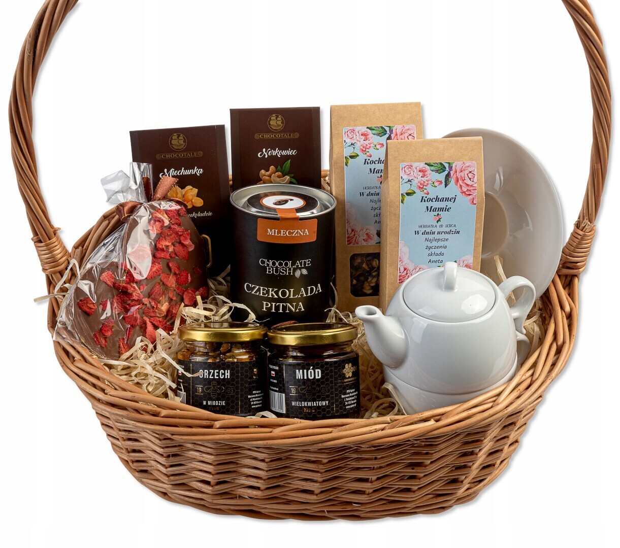 Dárkový Koš Velký Set Čajů Džbán Medu Čokoláda K Narozeninám Svatba