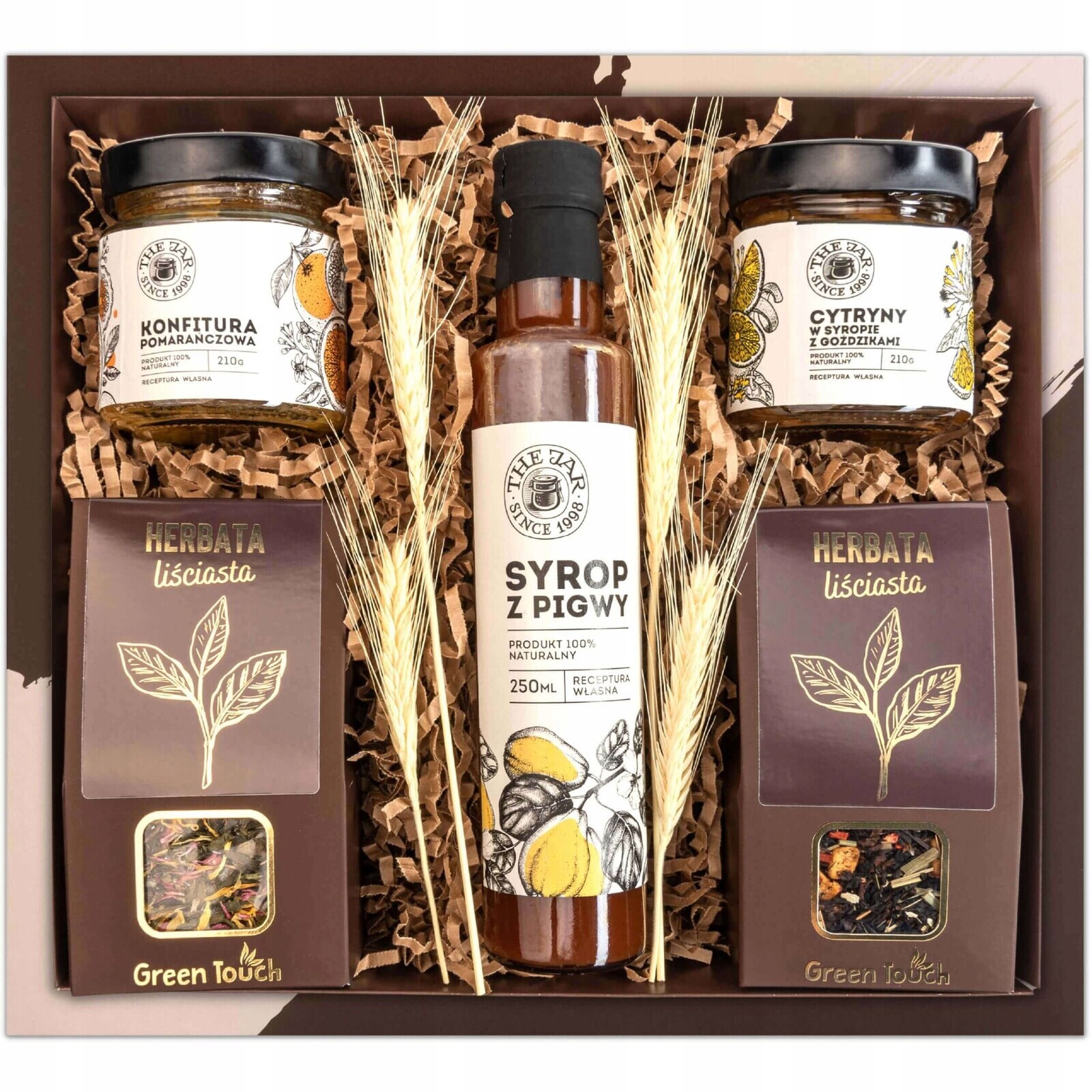 Dárkový Koš Přírodní Čajový Set Sirup Džemy Box Na Narozeniny