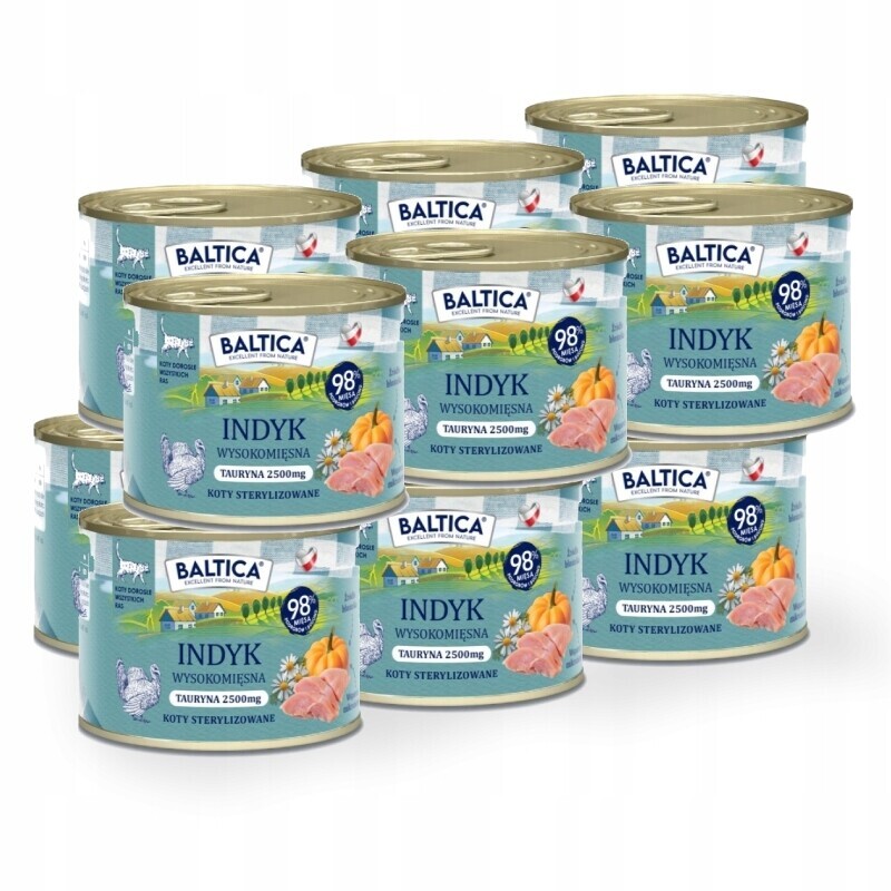 Baltica Chutě regionů Kočka Krůta 12x185g krmivo pro dospělé kočky