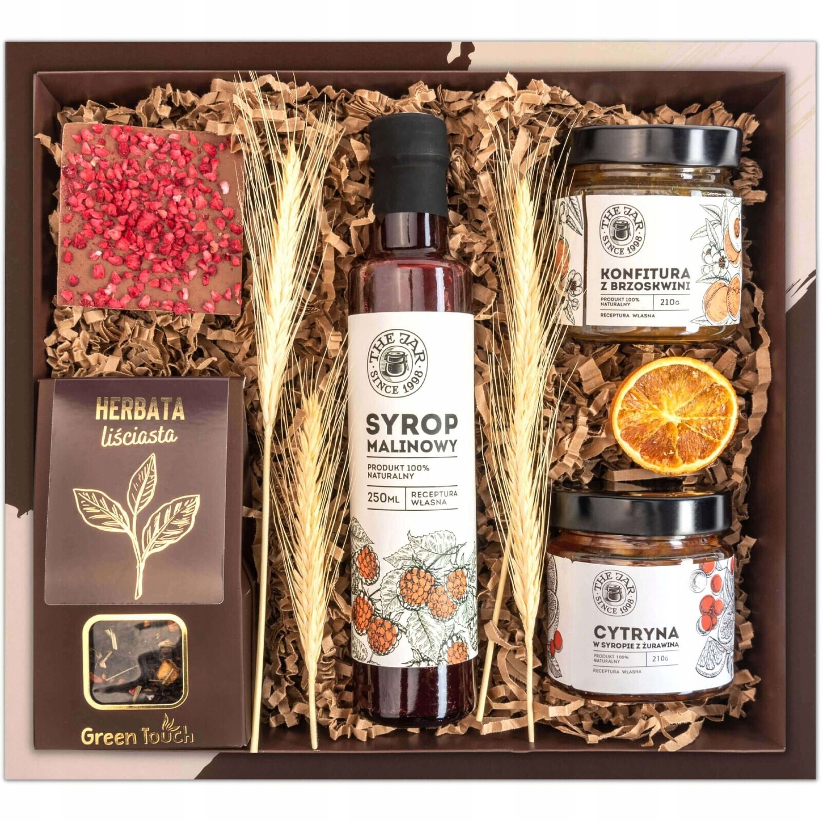 Dárkový Koš Přírodní Set Čaj Čokoláda Sirup Narozeniny Výročí