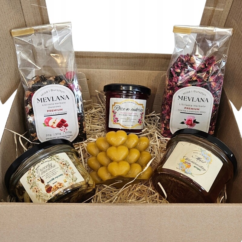 Dárková Sada č. 3 turecký čaj Mevlana 2 příchutě zavařeniny džem svíčka