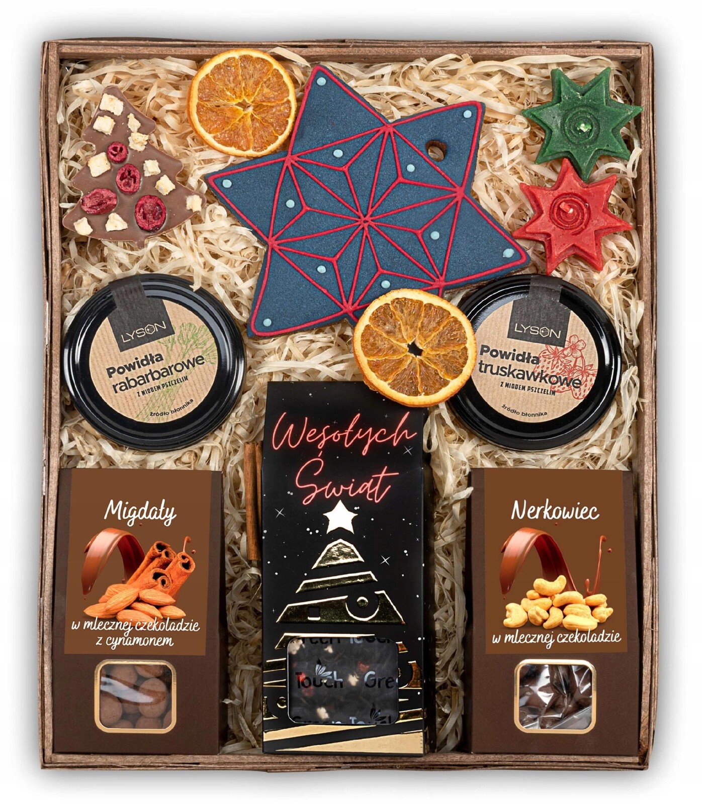 Vánoční Dárkový Koš Velký Set Čaj Perník Káva Povidla Bakalie