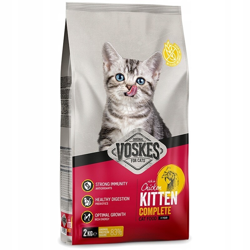 Voskes Kitten Chicken – suché krmivo pro koťata s kuřecím masem 2 kg