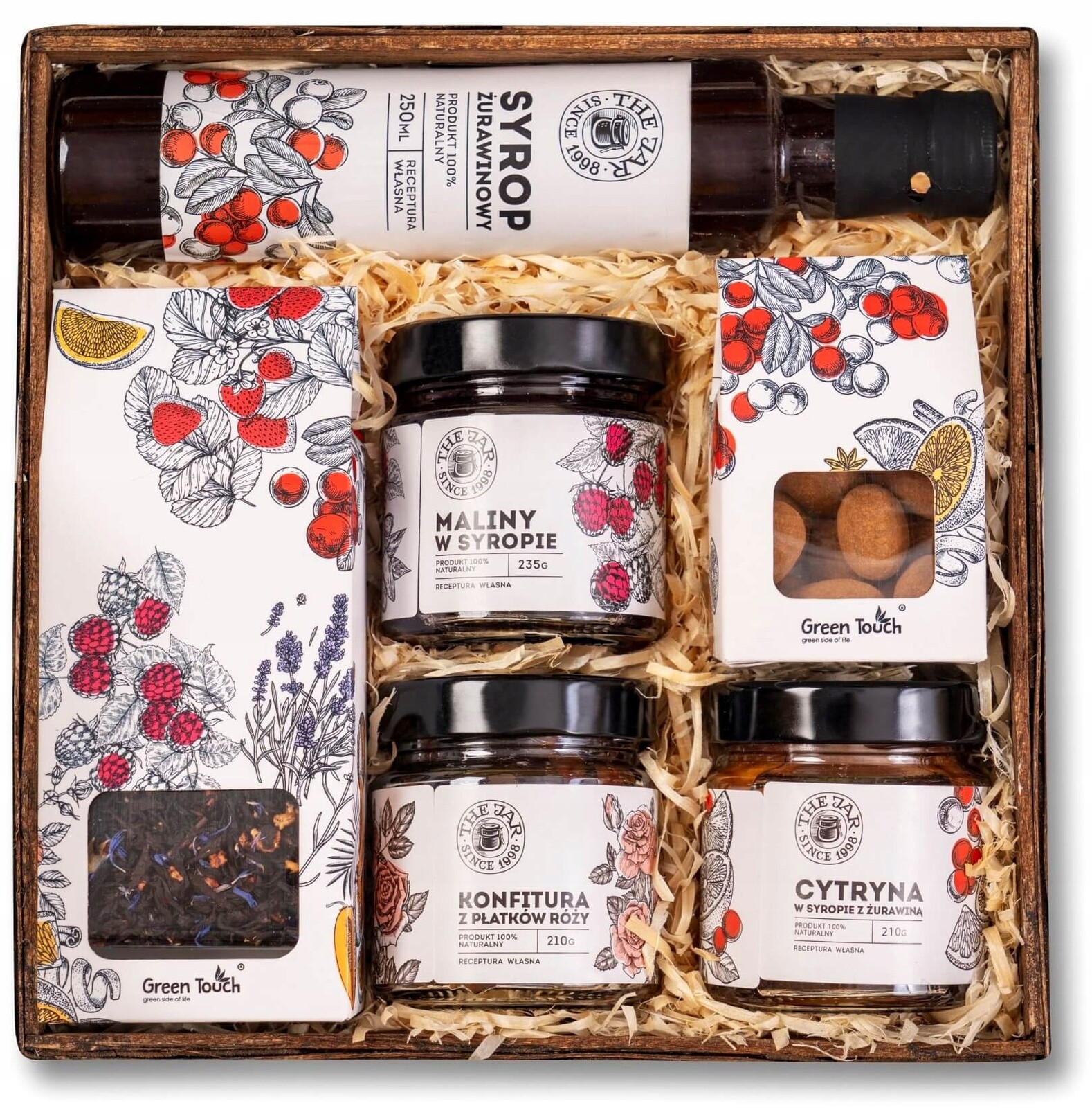 Dárkový Koš Sada Čaj Konfutry Sirup Sladkosti Dárek K Narozeninám