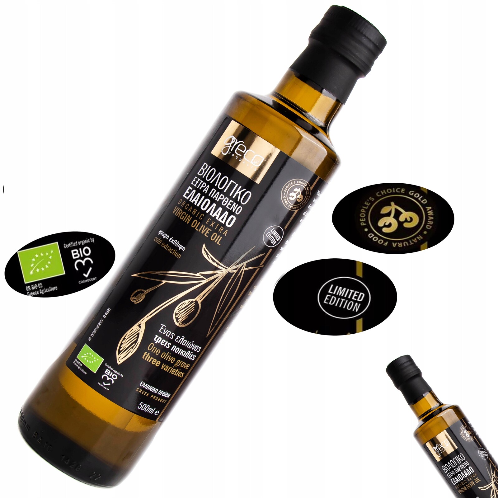 Extra panenský olivový olej Greco Limitovaná Edice, certifikát Bio 500 ml