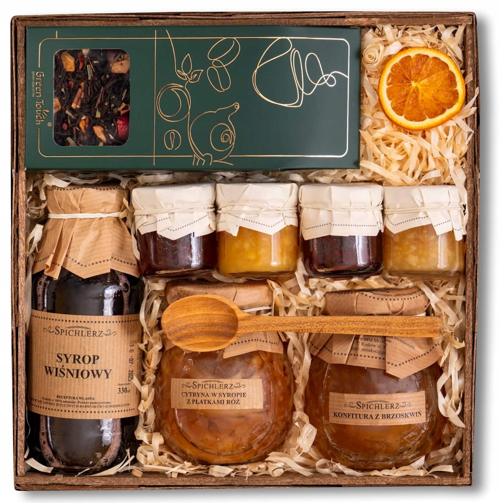 Dárkový Koš Přírodní Sada Čaj Džemy Zavařeniny K Narozeninám