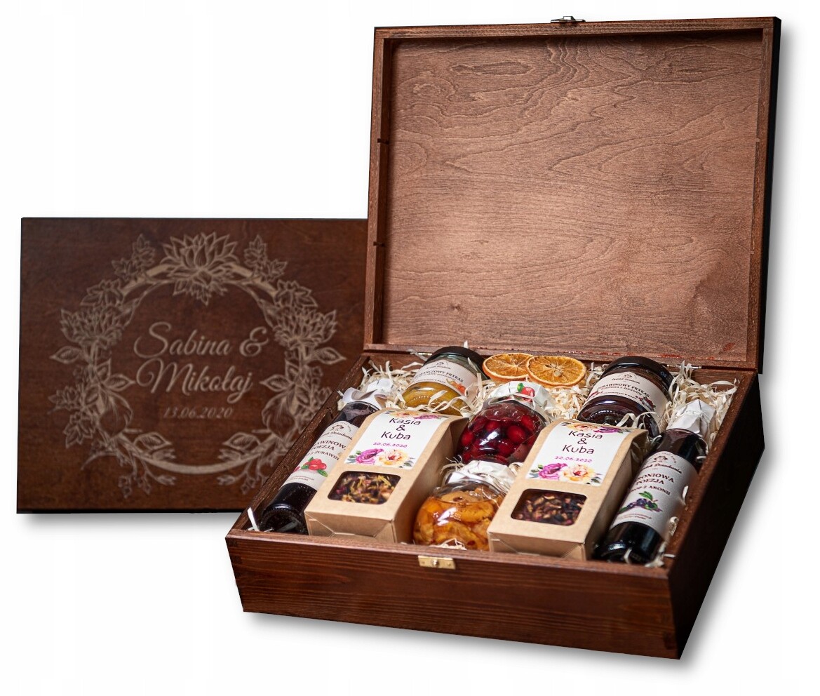 Dárková Krabička Velký Dárek Deluxe Set Čajů Sirupy Narozeniny Svatba