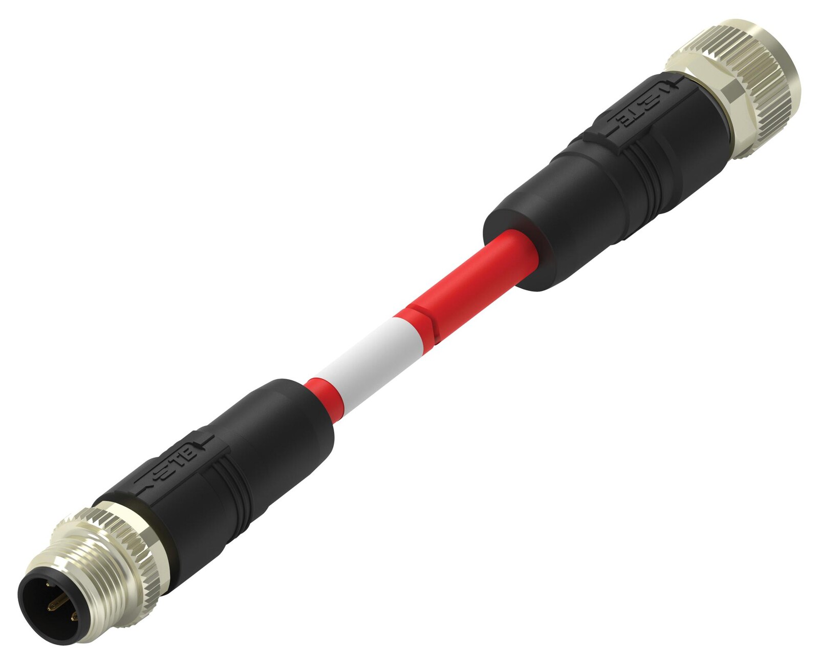 Te Connectivity Taa545B1411-002 Sensor Cord, 4P M12 Plug-M12 Rcpt, 3.3'