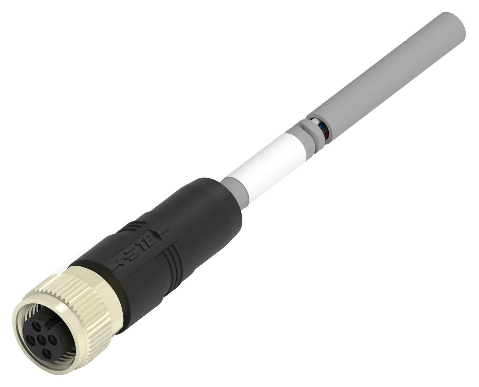 Te Connectivity Taa753A1611-002 Sensor Cord, 5P M12 Rcpt-Free End, 3.3'