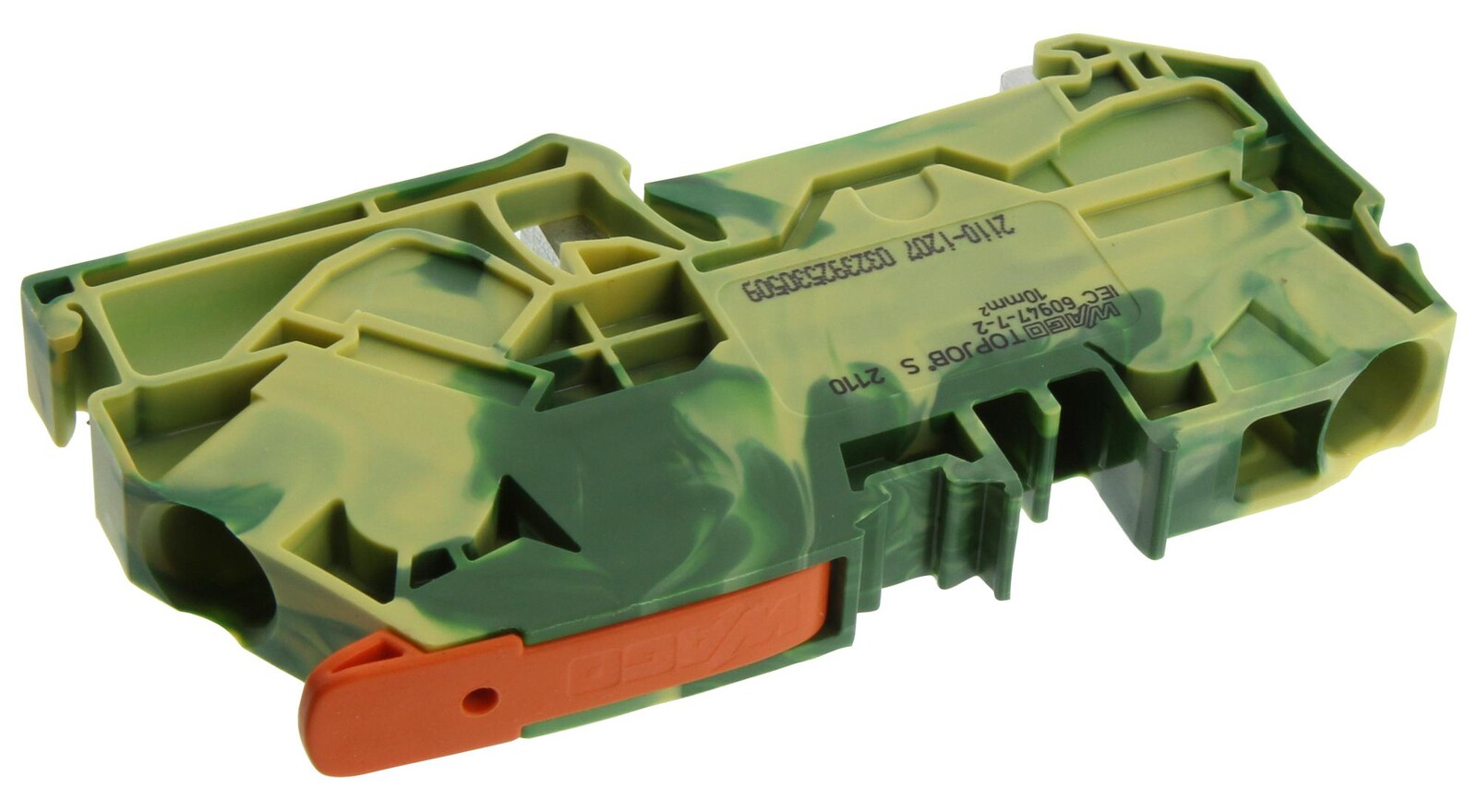 Wago 2110-1207. Terminal Block, Din Rail, 2Pos, 20-6Awg