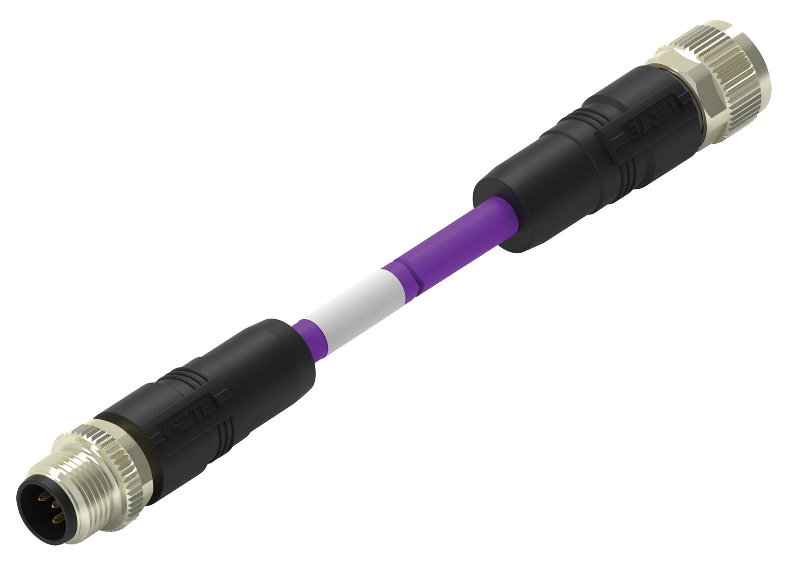 Te Connectivity Taa755A5501-002 Sensor Cord, 5P M12 Plug-M12 Rcpt, 3.3'