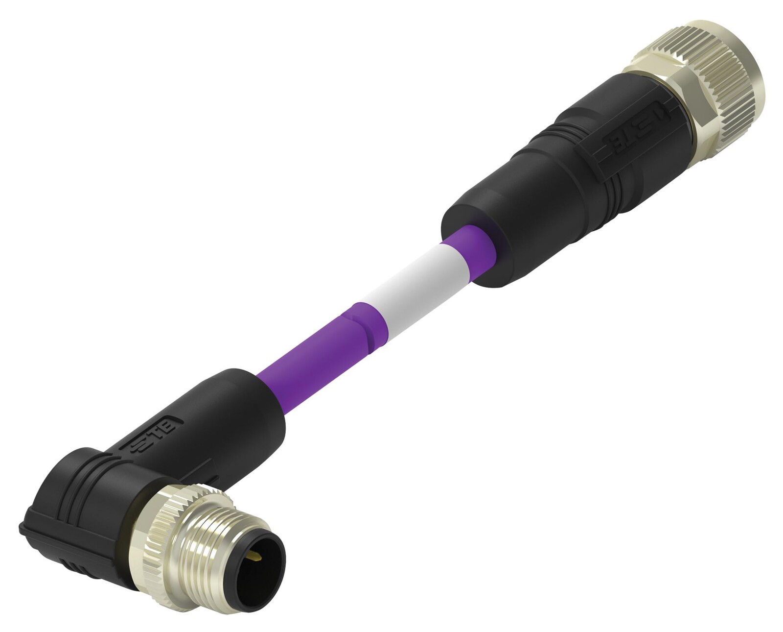 Te Connectivity Tab62A46501-002 Sensor Cord, 2P M12 Plug-M12 Rcpt, 3.3'