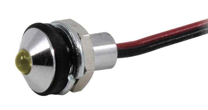 Vcc / Visual Communications Company Cd-1-2701-9923-I Led Panel Indicator, 6Mm, Yel, 28Vdc