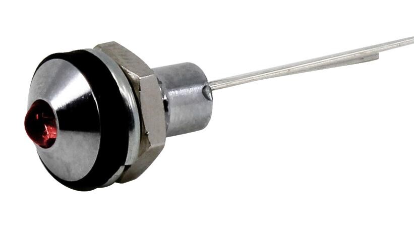 Vcc / Visual Communications Company Cd-0-2702-9908-I Led Panel Indicator, 6Mm, Red, 12Vdc