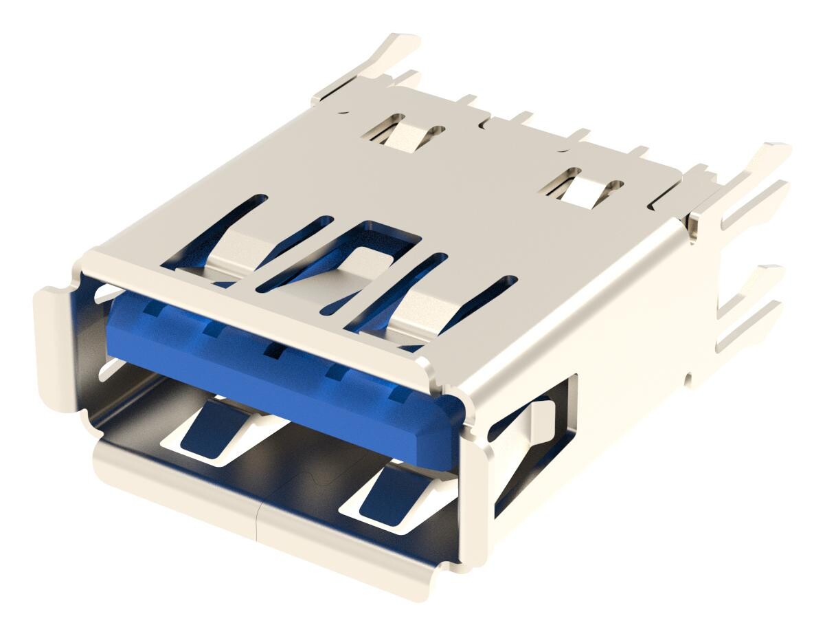 Amphenol Communications Solutions Gsb412137Chr Usb Conn, 3.1 Type A, Rcpt, Tht