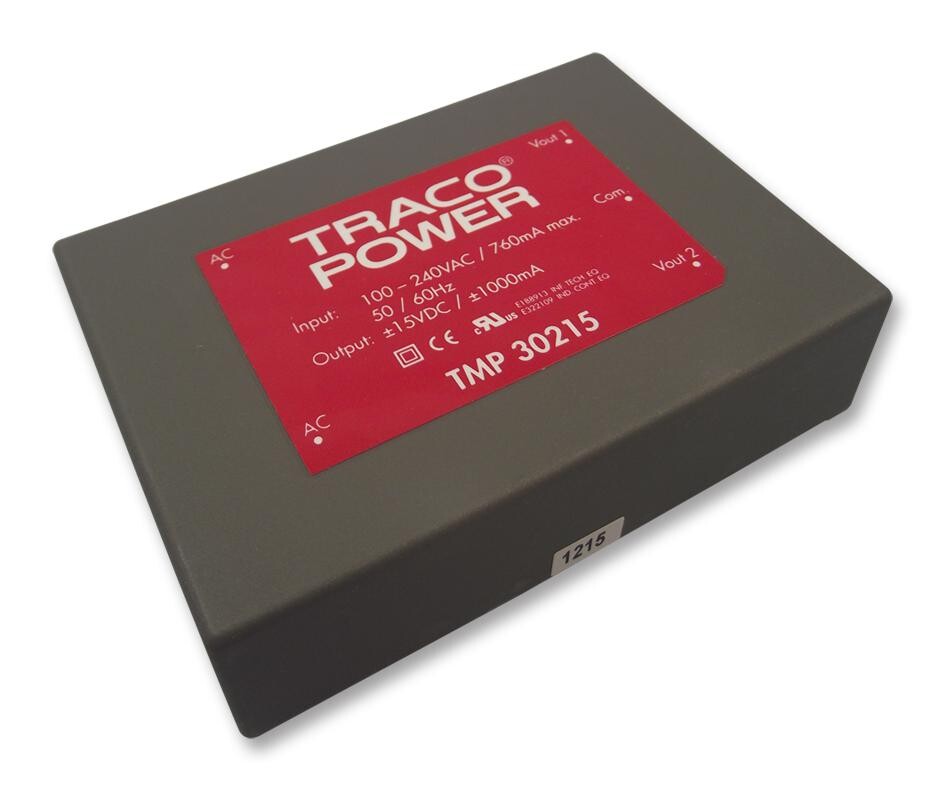 Traco Power Tmp 30215 Converter, Ac/dc, +/-15V, 1A/30W, Mod