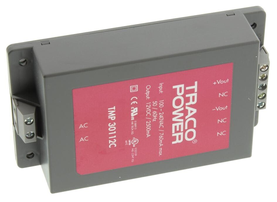 Traco Power Tmp 30112C Converter, Ac/dc, 12V, 2.5A/30W, Module