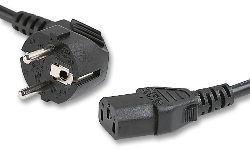 Multicomp Pro Pl09614 Power Cord, Euro To Iec, 2M, 10A
