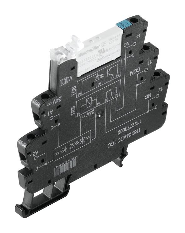 Weidmuller 1123000000 Power Relay, Spst, 24Vdc, Din Rail