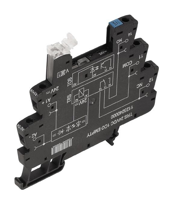 Weidmuller 1123240000 Relay Socket, 10A, 250Vac, Din Rail